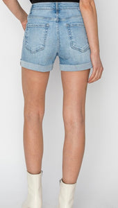 High Rise cuffed shorts