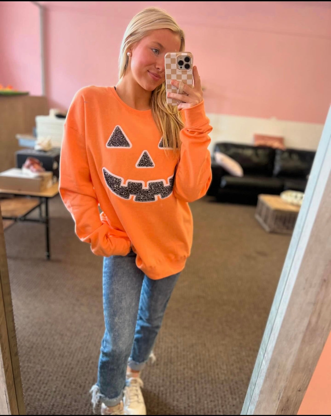 Jack o lantern sweatshirt