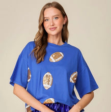 Load image into Gallery viewer, Football Sequin Nancy Shirt
