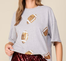 Load image into Gallery viewer, Football Sequin Nancy Shirt
