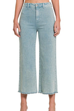 Load image into Gallery viewer, High Waist frayed hem crop pants
