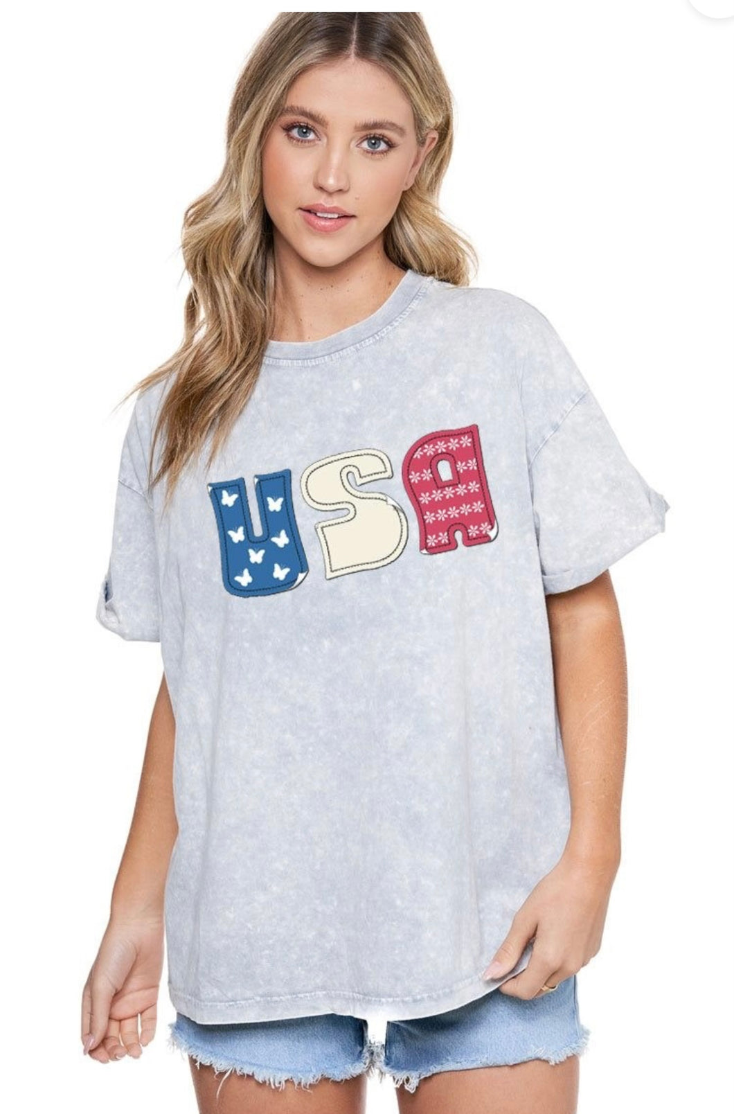 Fun USA Acid Wash Top