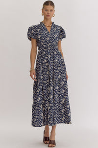 Navy Floral Olivia Dress