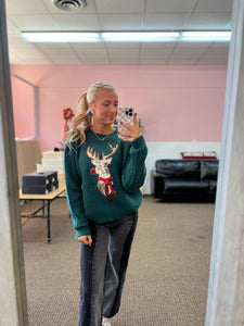 Sequin Rudolph Sweater