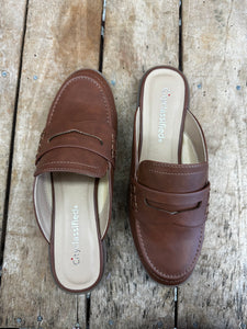 Cognac Slide Shoes