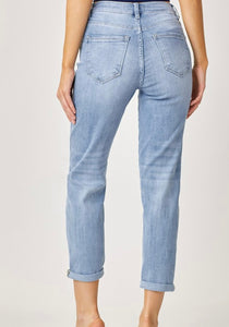 Mid Rise Light Girlfriend Jeans